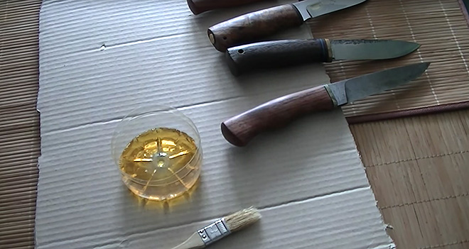 Инструкция по пропитке рукояти ножа льняным маслом