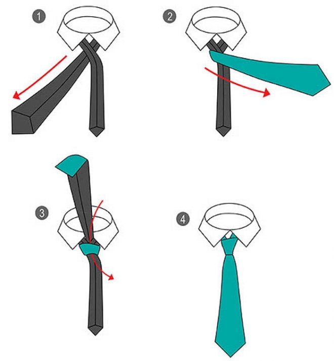 Как завязать галстук пошагово фото красиво